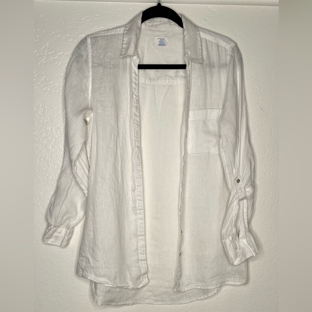 White Linen Button Down